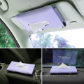 Leather Car Visor Tissue Box Holder Sunvisor Armrest Tissue Paper Holder Backseat Car Organizer